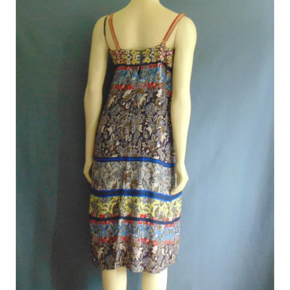 One September Anthropologie Embroidered Cosima Summer Sleeveless Sun Dress Sm - Picture 9 of 12